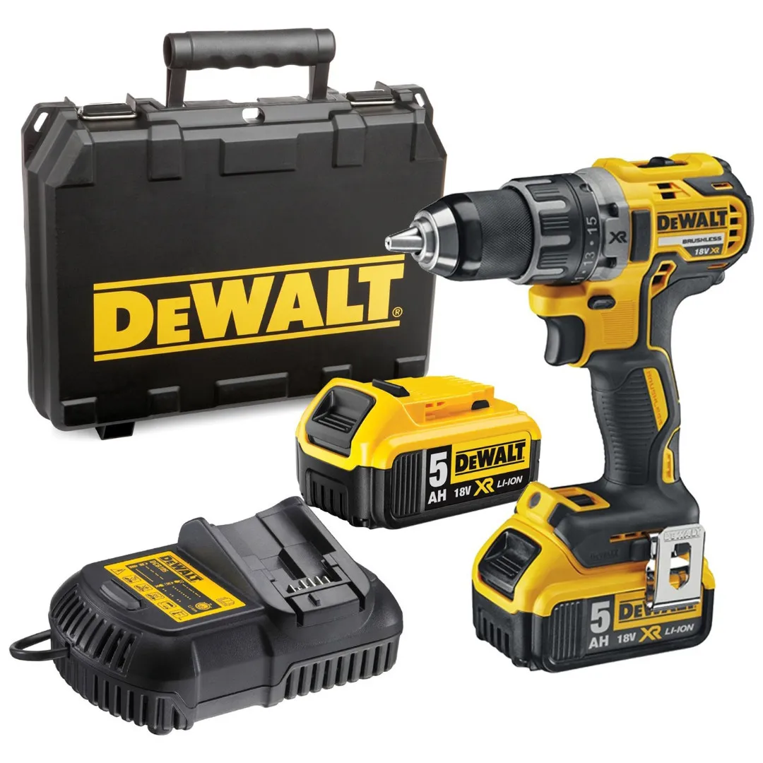 Dewalt DCD791P2-QW 18v 5.0Ah Li-İon Çift Akülü Kömürsüz Profesyonel Vidalama 