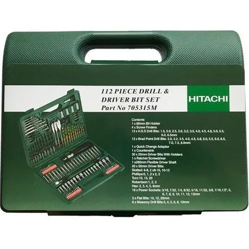 Hitachi Bits Vidalama 112 Parça Uç Seti