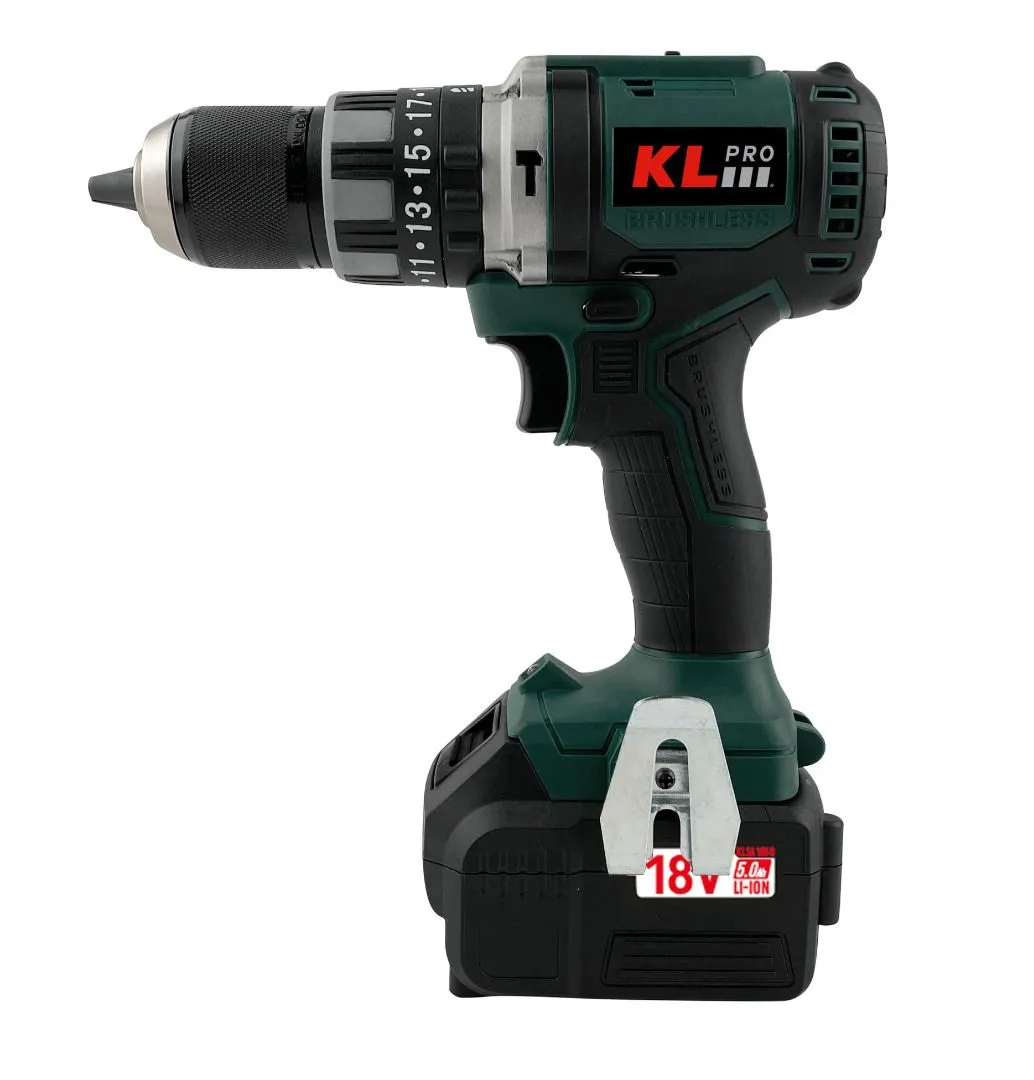 KLPRO Akülü Kömürsüz Profesyonel Darbeli Matkap  KLDM18BH-50 18Volt/5.0Ah Li-ion Çift 