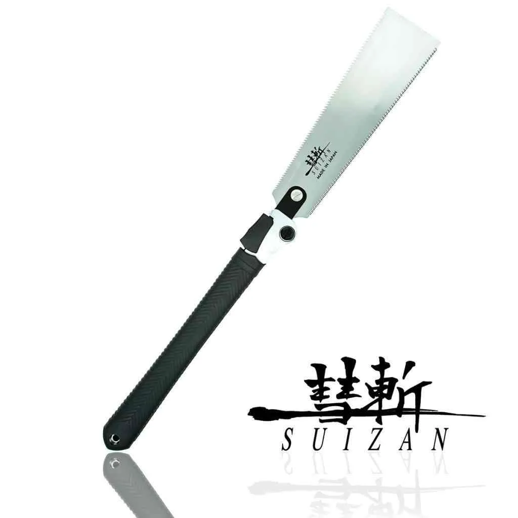 SUIZAN Ryoba Japon Testeresi Çift Taraflı Katlanır Saplı