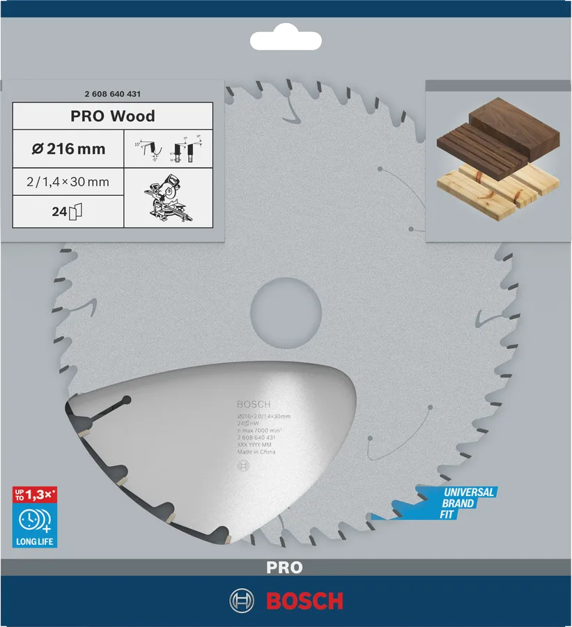 BOSCH Pro Wood 216 mm 24 Diş Ahşap Elmas Daire Testere Bıçağı