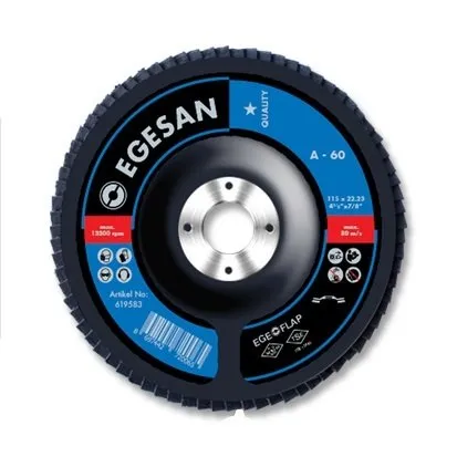 EGESAN Quality 115 mm Flap Disk Zımpara Mavi ZR (Kum Seçiniz)