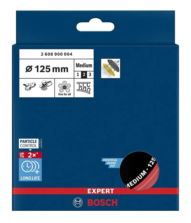 BOSCH EXPERT GEX 34-125 İçin Yedek Zımpara Taban 125 mm Orta Sert