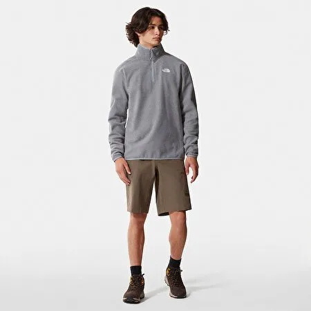 THE NORTH FACE Glacier Yarım Fermuarlı Polar Erkek Gri