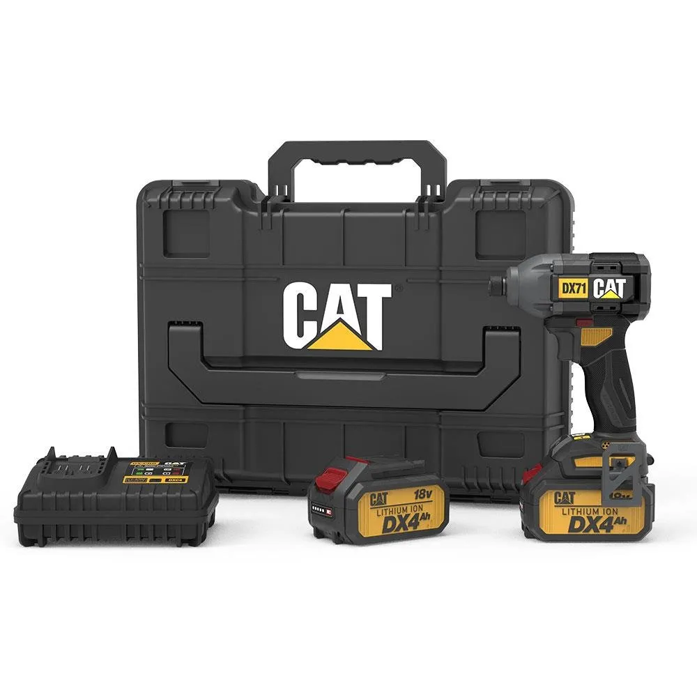 CAT DX71.2 18Volt 4.0Ah Li-ion Çift Akülü 215Nm Kömürsüz Profesyonel Şarjlı Darbeli Tornavida