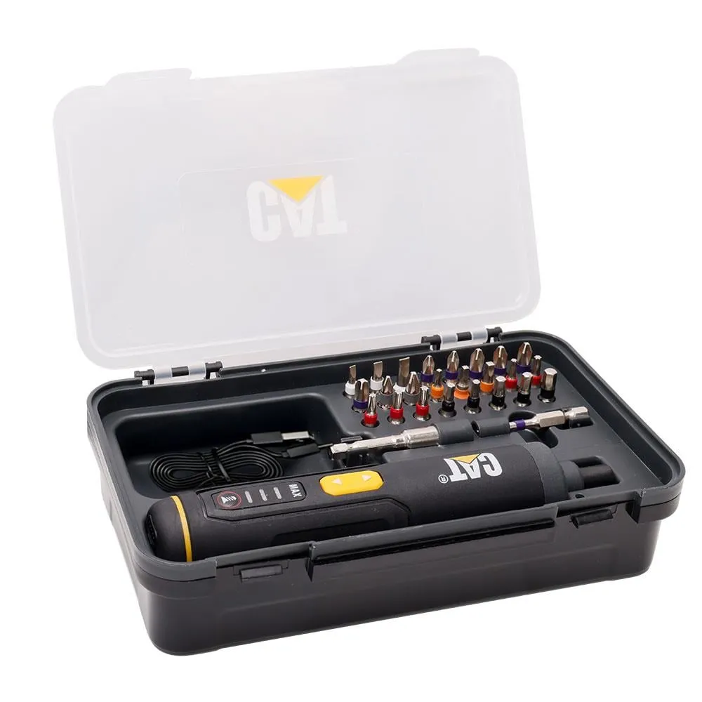 CAT DX1110 3.6Volt/1.5Ah. Li-ion Akıllı Şarjlı Tornavida + 26 adet Bits Uç