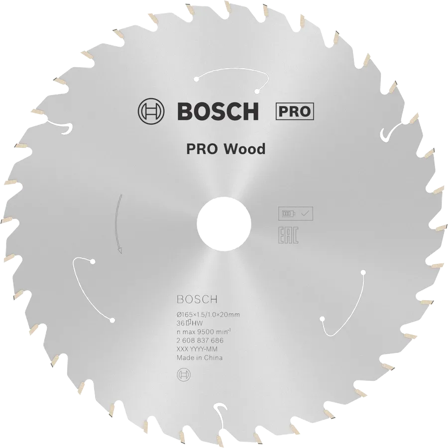 BOSCH Pro Wood 165x1,5x20 mm 36 Diş Ahşap Elmas Daire Testere Bıçağı