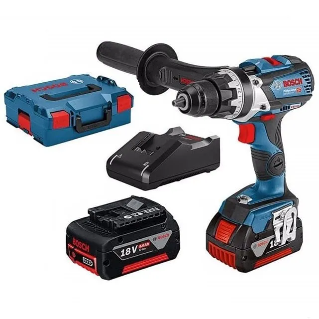 BOSCH GSR 18 V-110 C Kömürsüz Şarjlı Matkap Darbesiz 18 Volt Çift Akülü