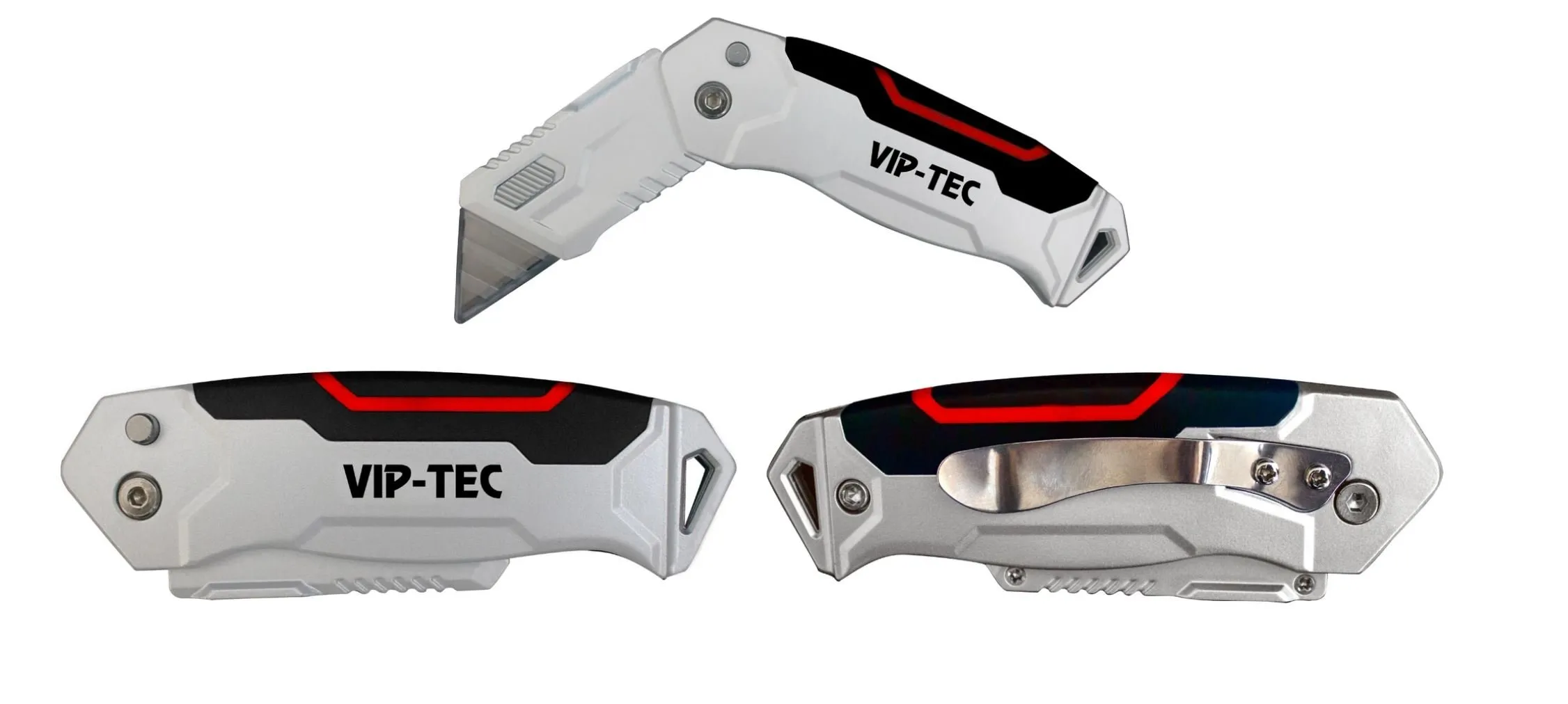 VIPTEC VT875157 Profesyonel 2 Kademeli Katlanır Metal Maket Bıçağı