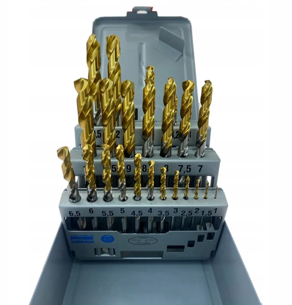 YG-1 Gold-P HSS-Co/Tin 1-10.5 mm Metal Paslanmaz Ondalıklı Matkap Ucu Seti 24 Parça