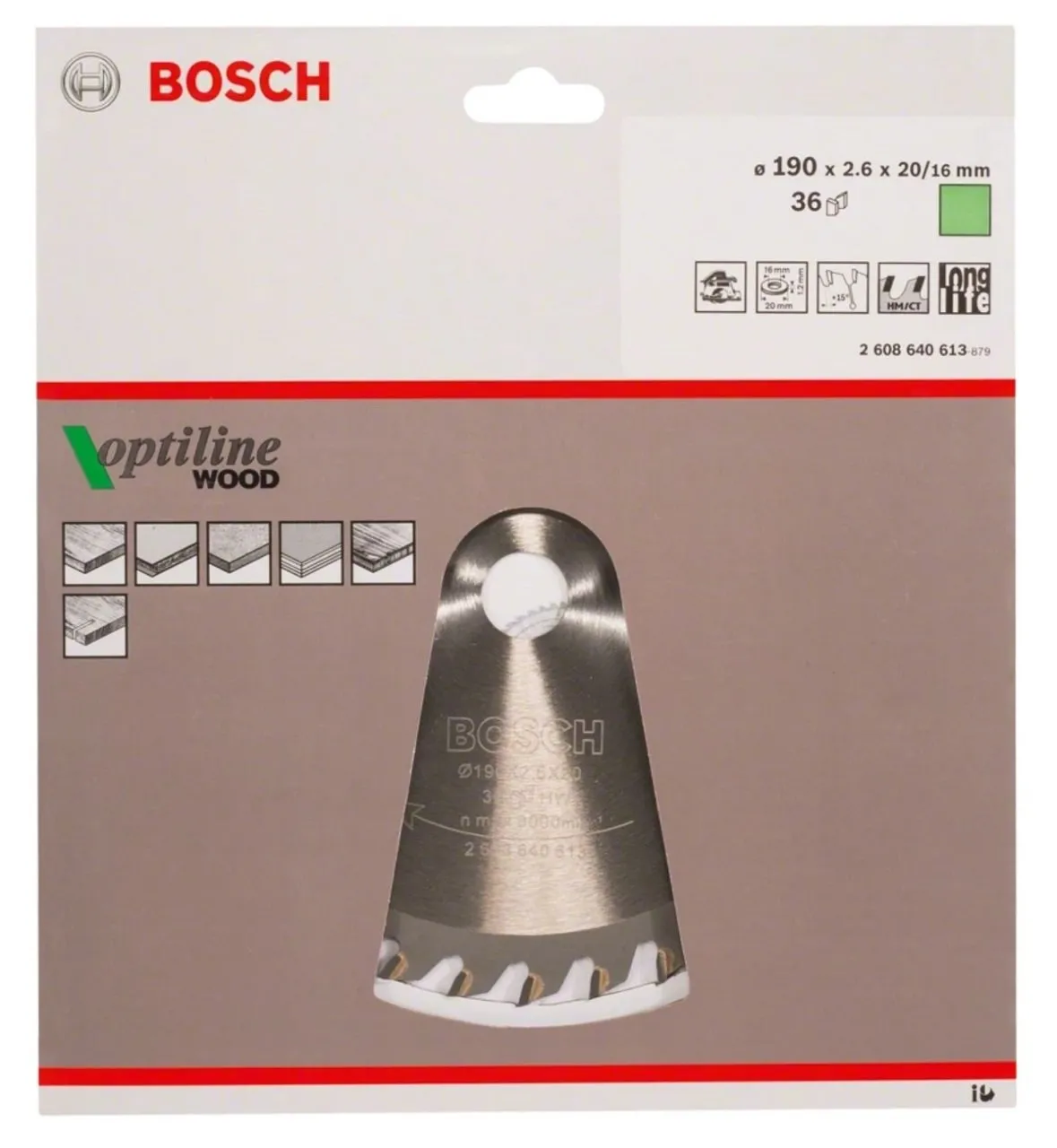 BOSCH Pro Wood 190x 36 Diş Ahşap Daire Testere Bıçağı