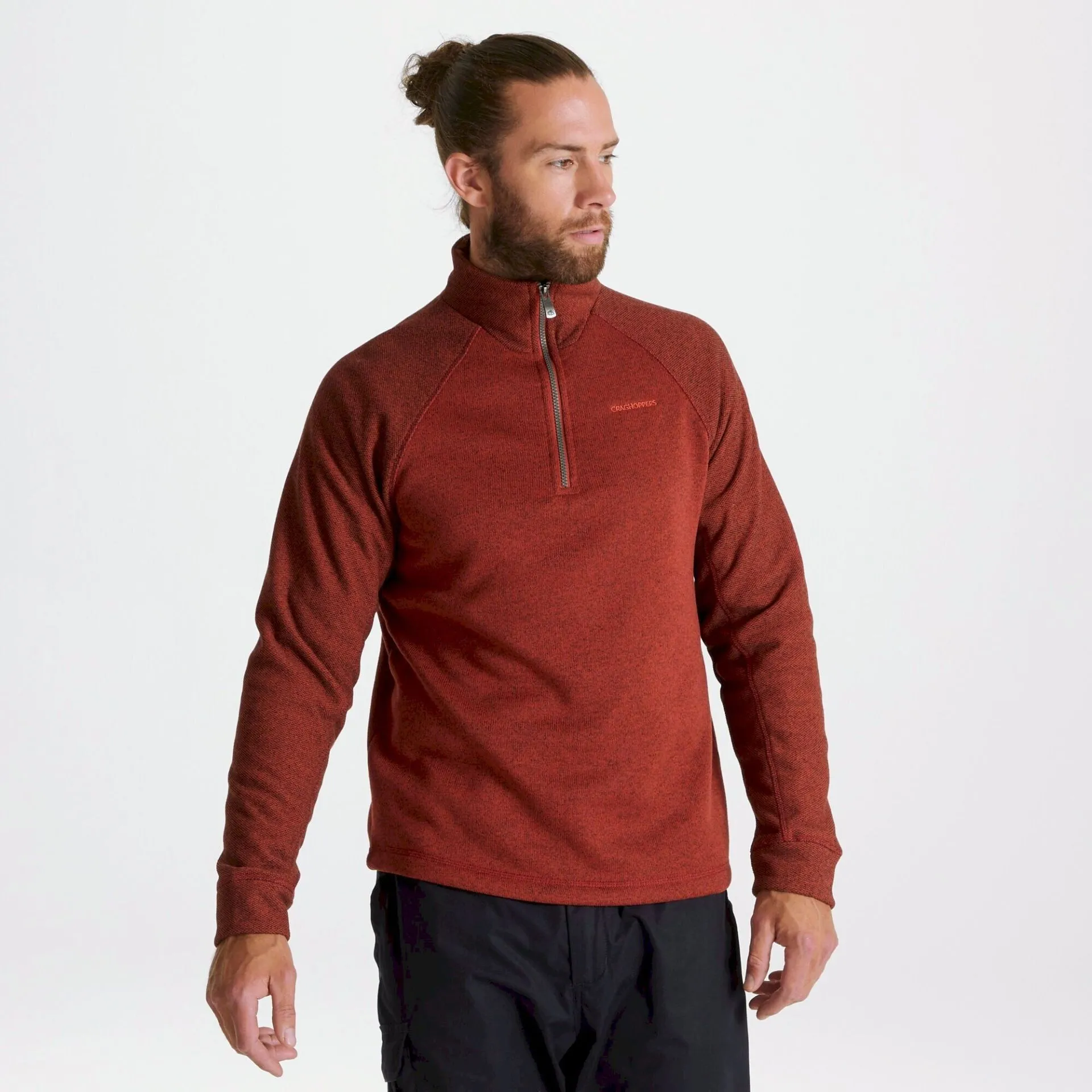 CRAGHOPPERS Barker Yarım Fermuar Flc Polar Bordo