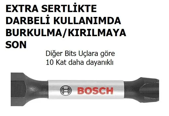 BOSCH PRO Impact T30x65 mm Çift Taraflı Bits Uç (Torklu Vidalama Makinaları İçin)