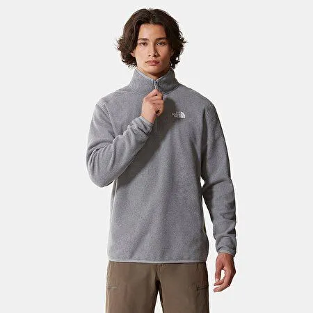THE NORTH FACE Glacier Yarım Fermuarlı Polar Erkek Gri