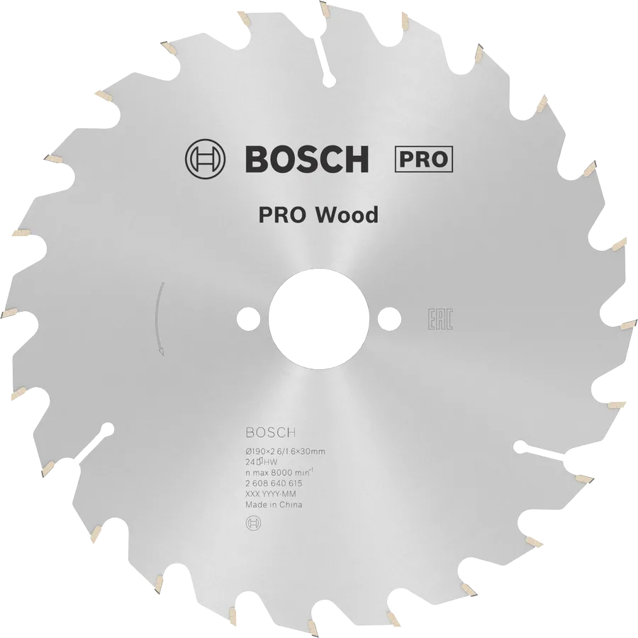 BOSCH Pro Wood 190x30 mm 24 Diş Ahşap Daire Testere Bıçağı