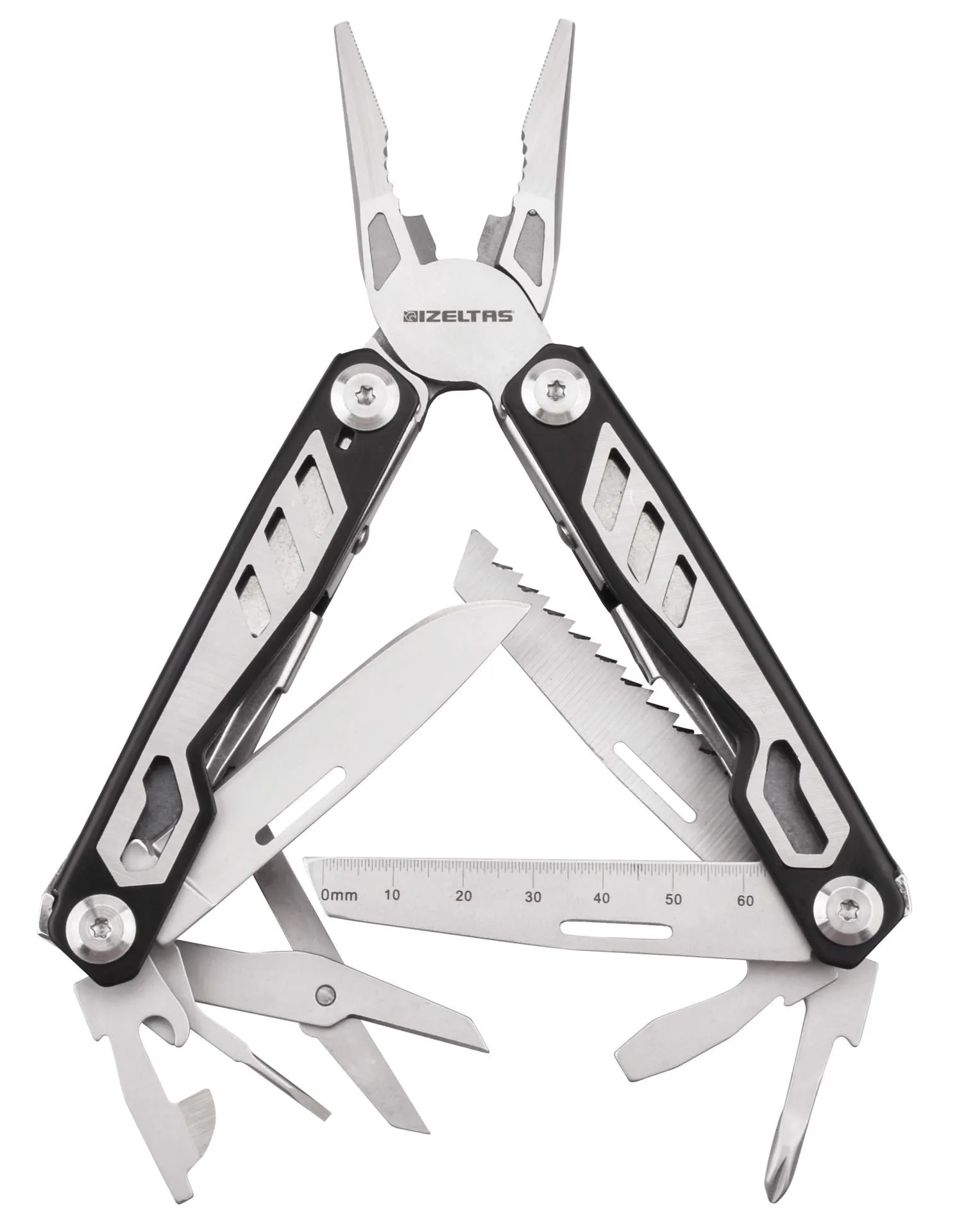İZELTAŞ Multi Tool 15 Fonksiyona Sahip Katlanabilir Çakı+Pense 155 mm