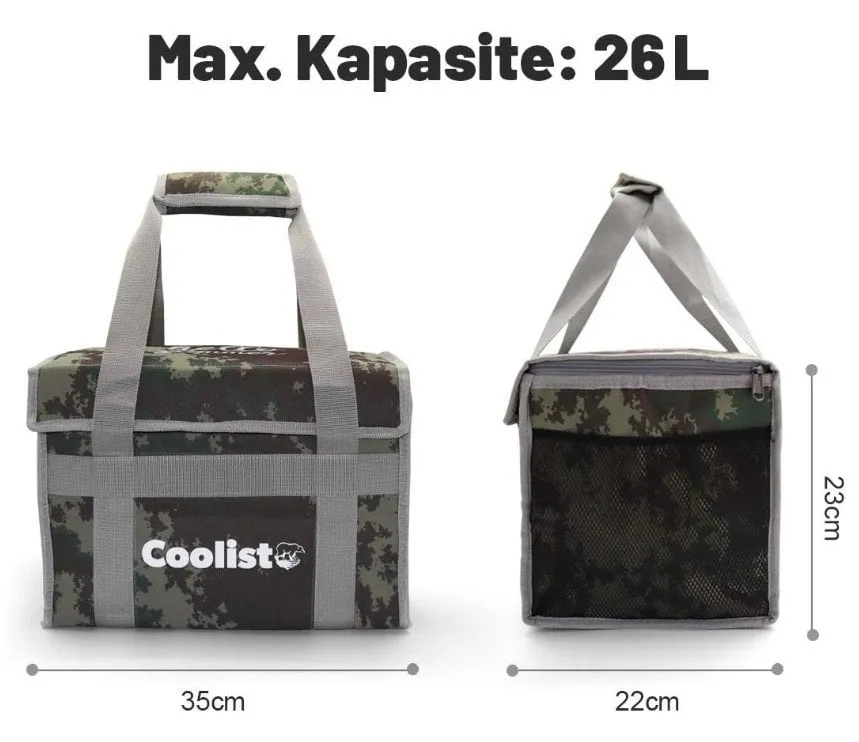 COOLIST CL26 Katlanır Termos Çanta 26 Litre (Kamuflaj)