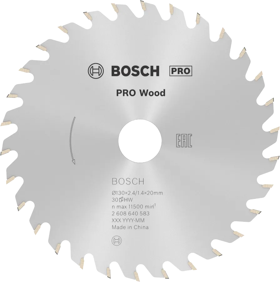 BOSCH Pro Wood  130x20 mm 30 Diş Ahşap Daire Testere Bıçağı