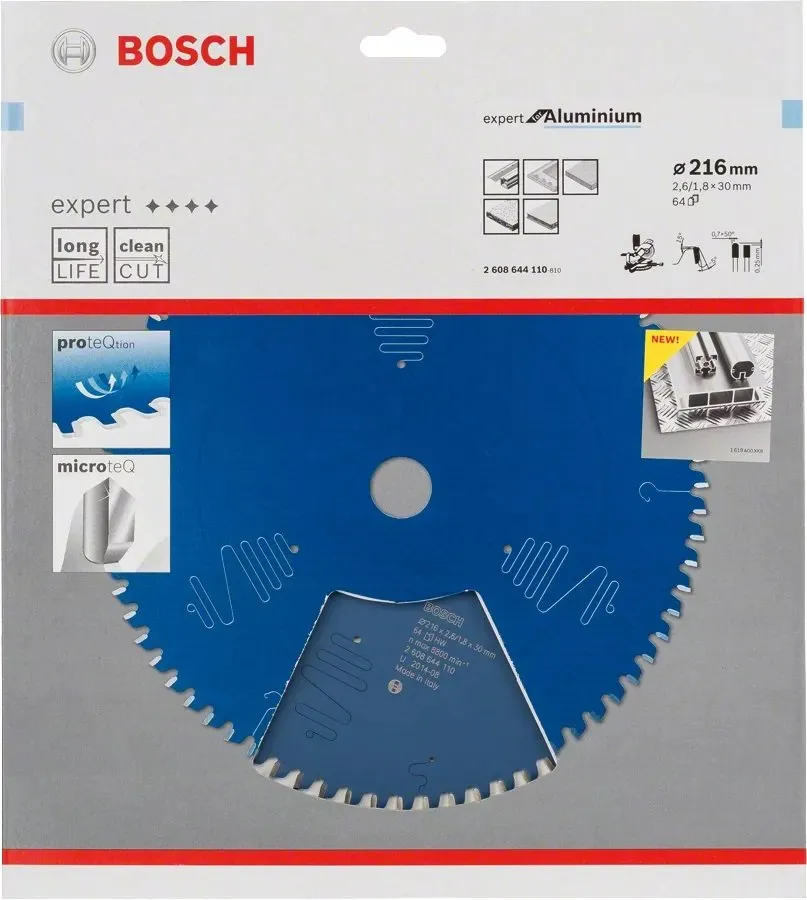 BOSCH Expert for Aluminyum 216x30x2,6 mm 64 Diş Aluminyum Elmas Daire Testere