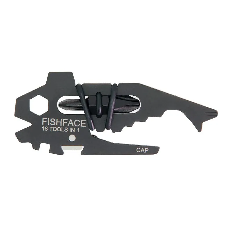 TRUE UTILITY Fishface 18 Fonksiyonlu Çok Amaçlı Anahtarlık (TU 206K)