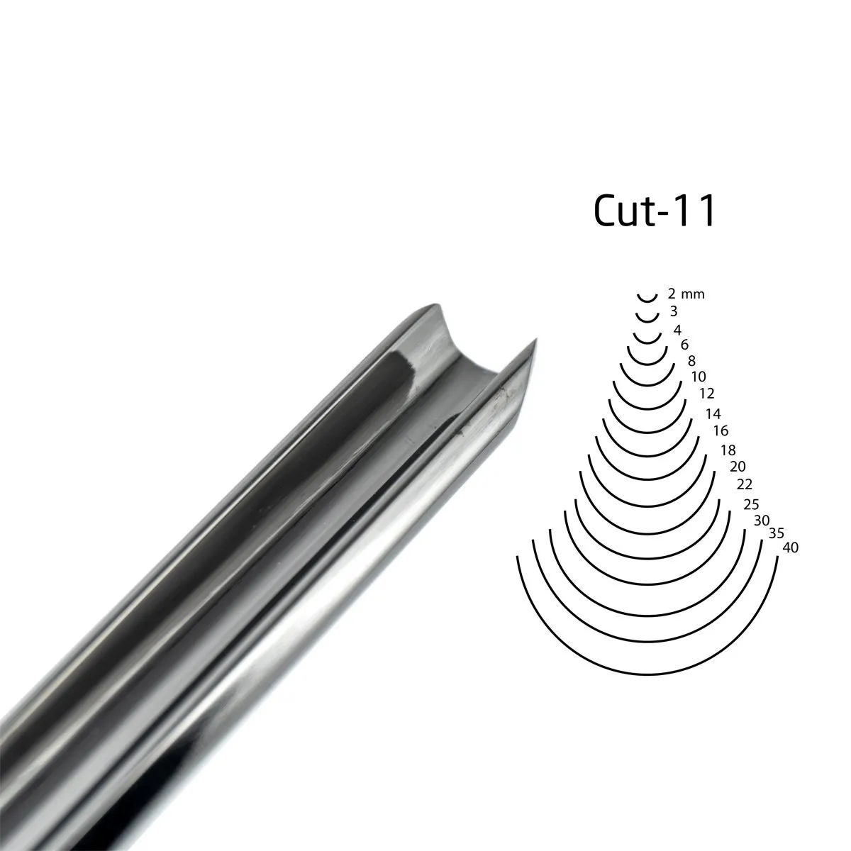 KIRSCHEN  Two Cherries Düz Tip Geniş Oluklu Iskarpela 10 mm Cut11 (3111010)