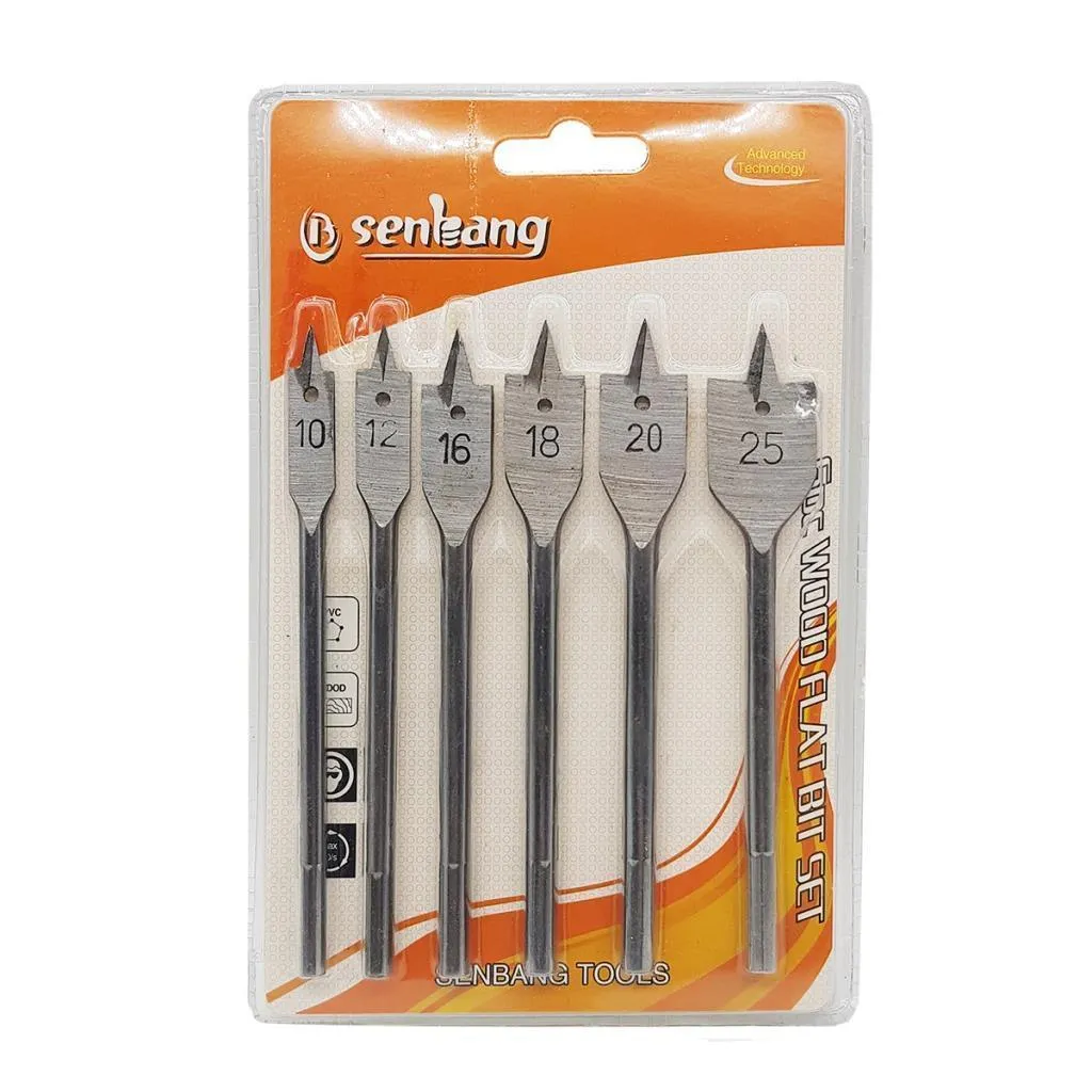 Ağaç Delici Kelebek Yaprak Matkap Uç Seti Ahşap 6 Parça