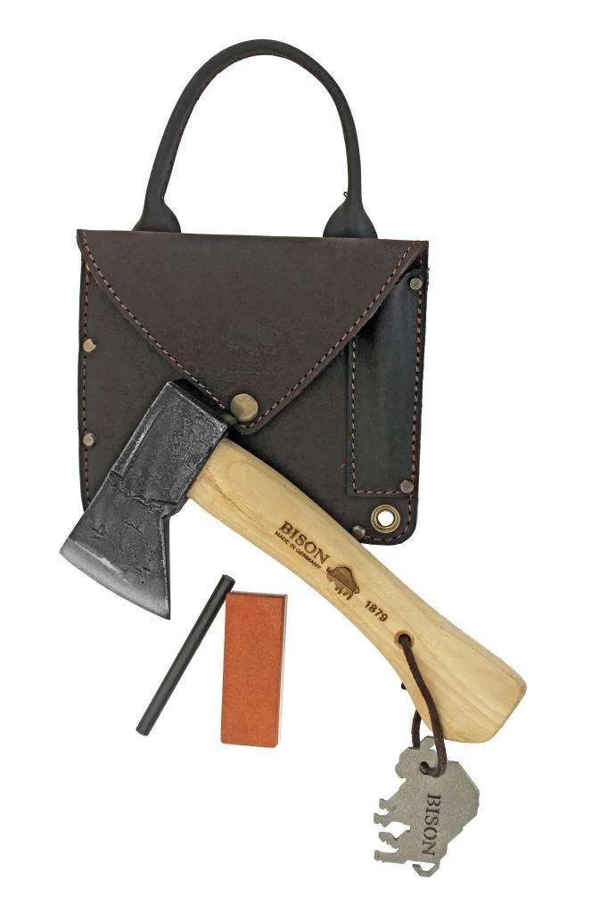 Bison Outdoor Hatchet Mini Balta Deri Çantalı 