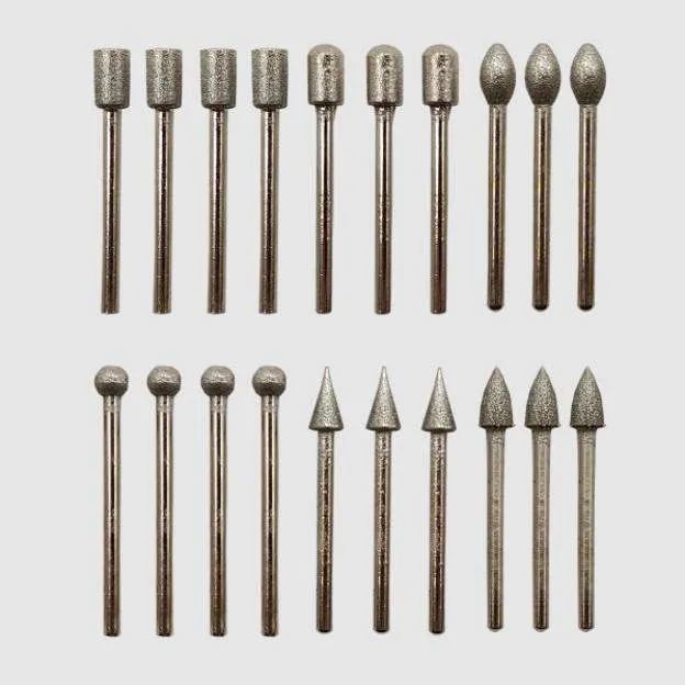 Elmas Camcı Taşcı Gravür Freze Taşlama Uç Seti 20