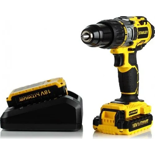 Stanley STDC18LHBK-TR 18Volt/2,0Ah Li-ion Çift Akülü Profesyonel Darbeli Matkap 