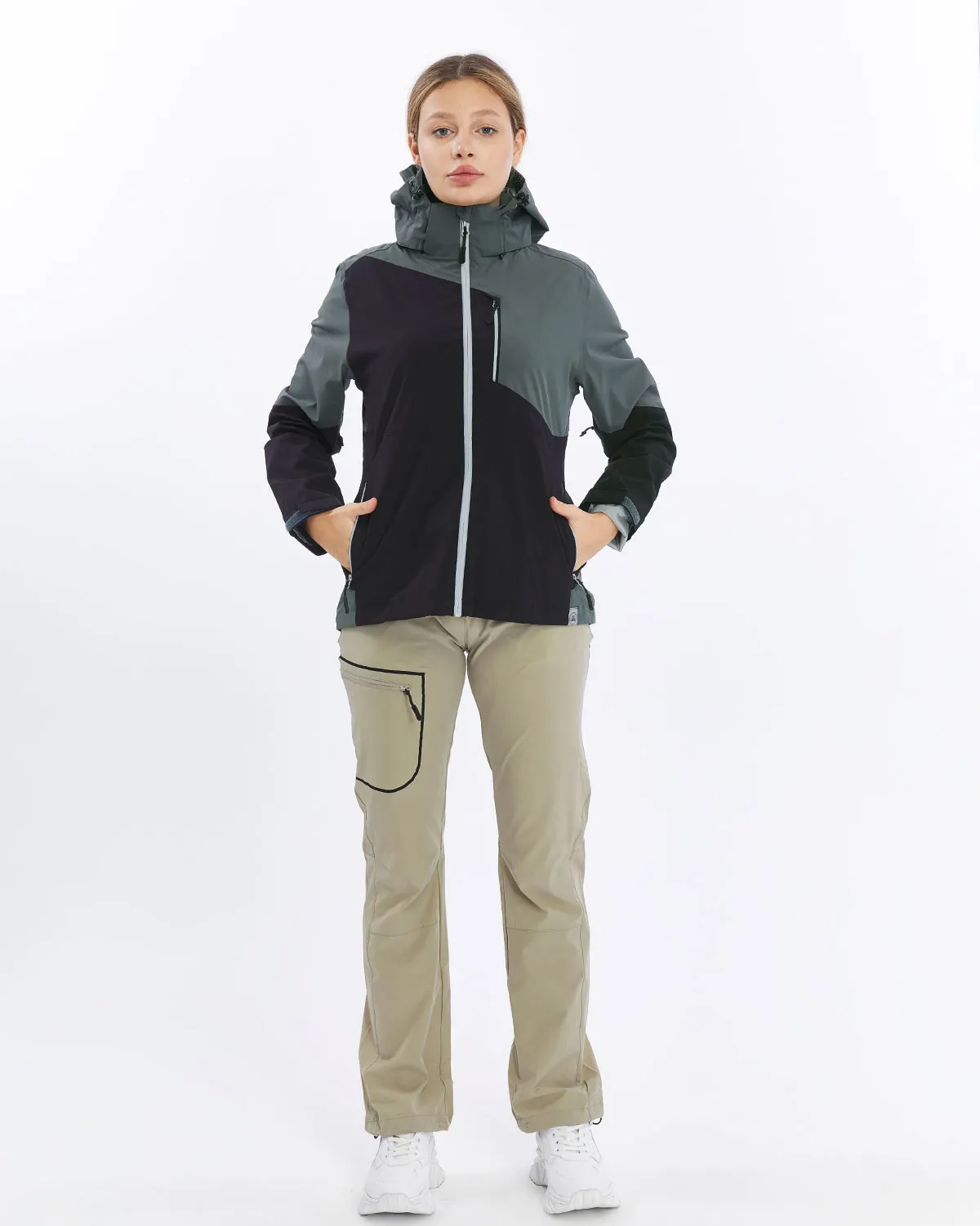 Mapamyumco Windbreaker Kadın Ceket-FÜME