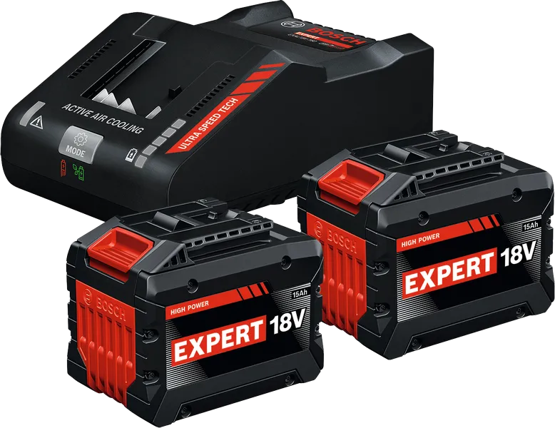 BOSCH Expert EXBA18 Volt 15.0 Ah 2'li Akü Seti Şarj Cihazlı